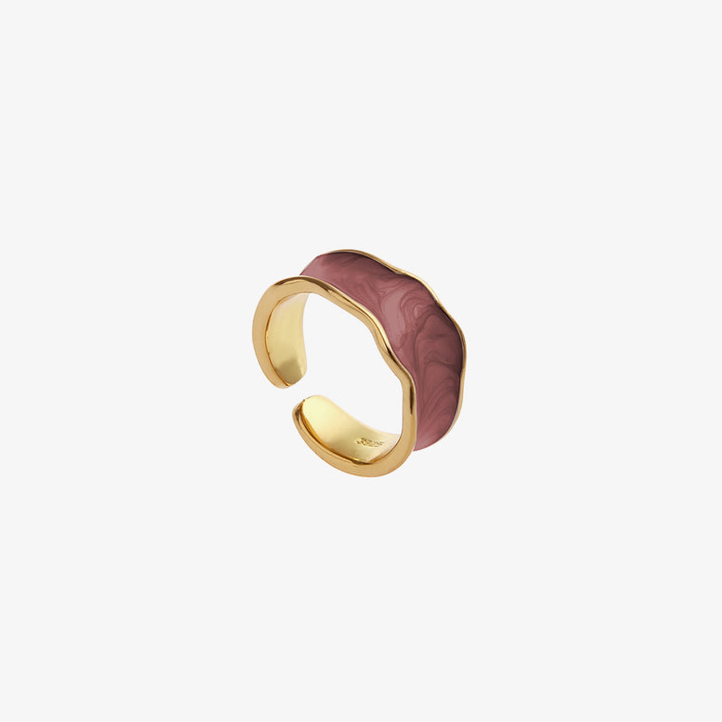 Liquid Textured Fashion Metal Ring