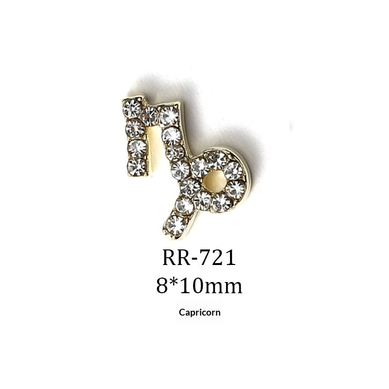 Creative 3D Twelve Zodiac Sign Nail Art Accessories