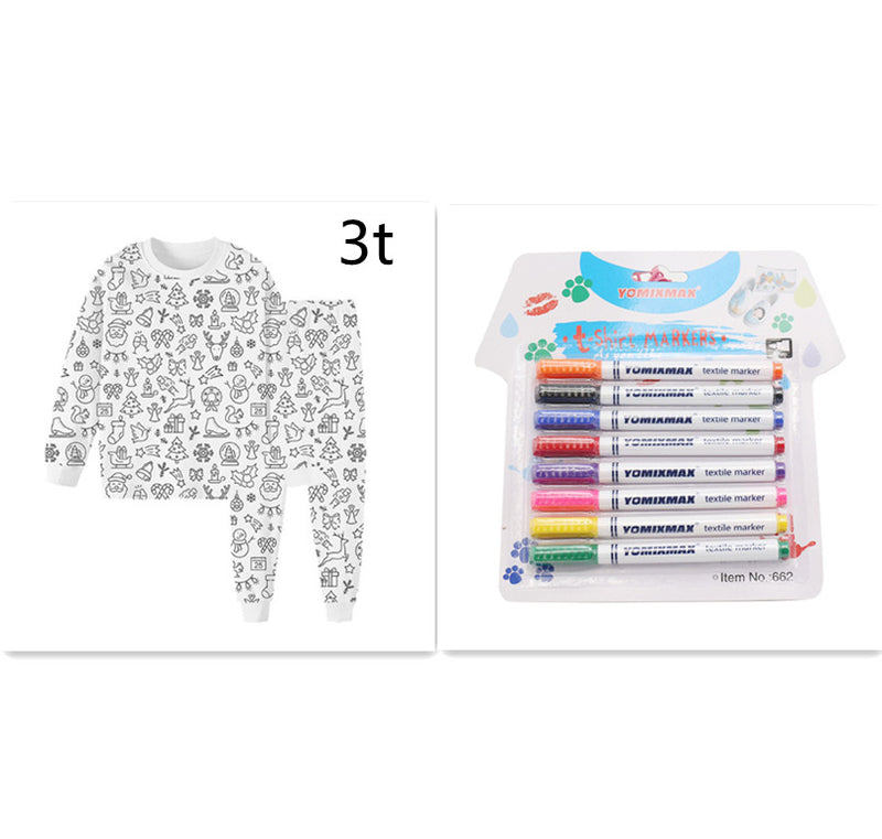 Conjunto de 8 Canetas de Pintura para Tecido/Marcadores Têxteis