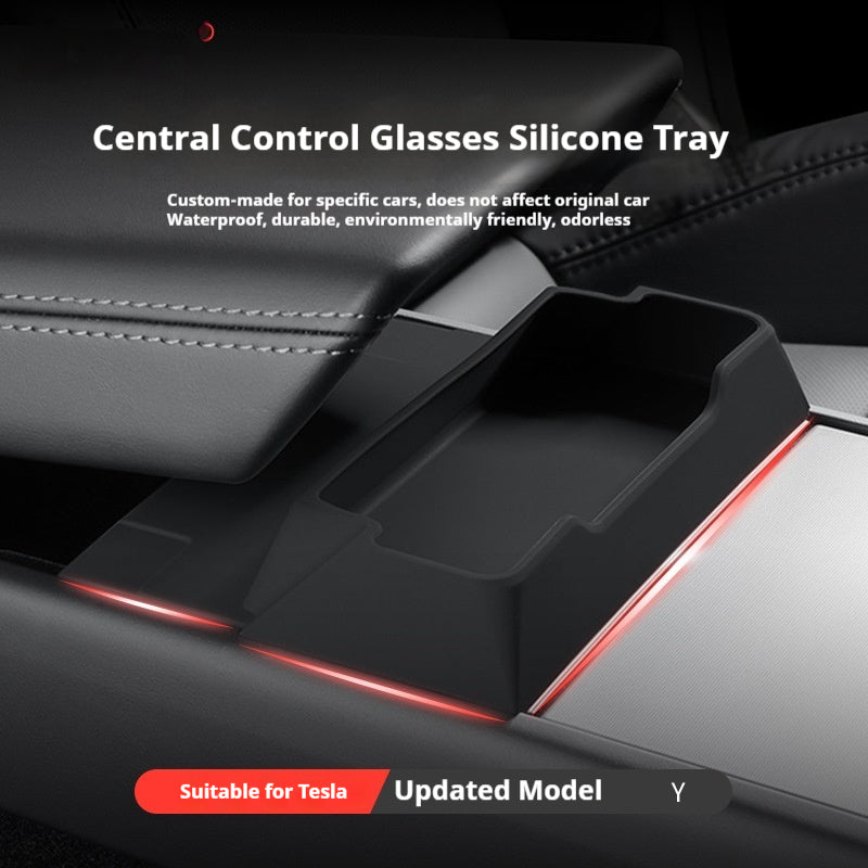 Car Silicone Central Control Glasses Tray Storage Box