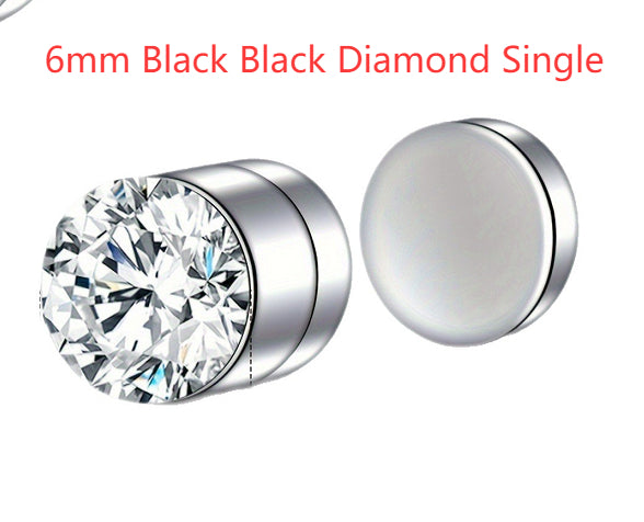 Rhinestone Diamond Magnet Ear Studs Women