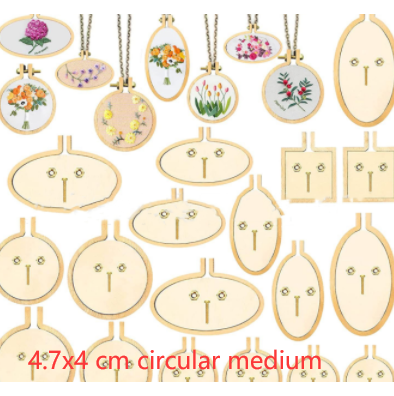 Wooden Mini Embroidered Stretch Jewelry