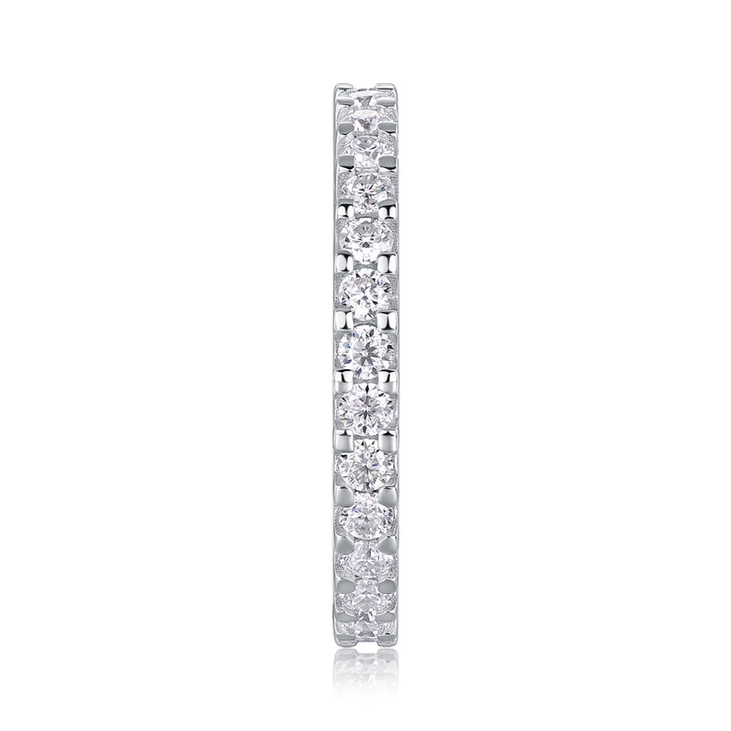 Wish – Ein Ehering-Set mit hochwertigem Moissanit, S925 Silber und platinbeschichtet. Der Ring ist mit einem Diamanttester prüfbar.