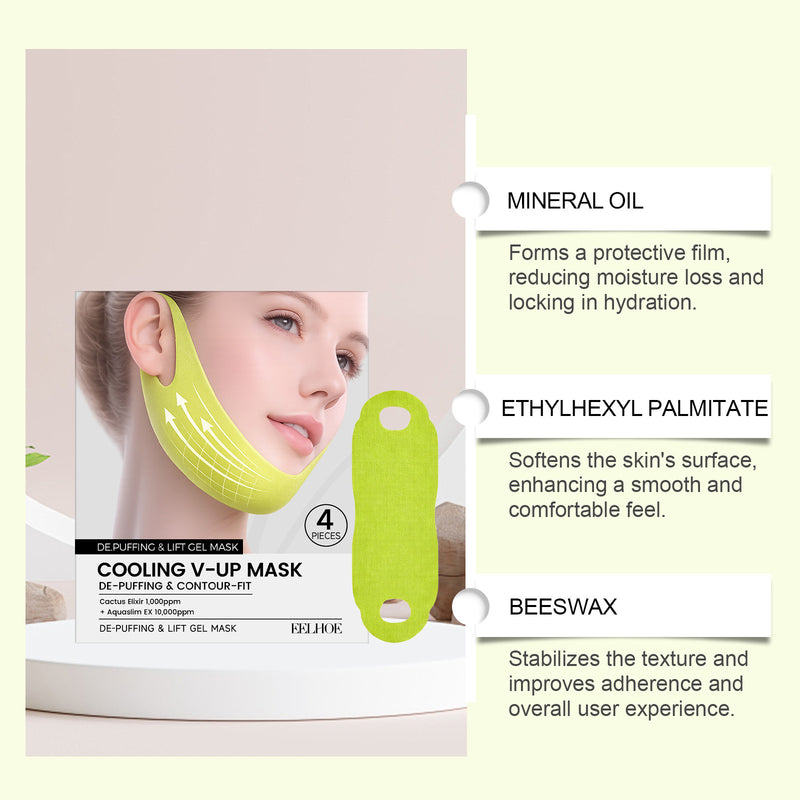 Máscara facial 3D com elásticos para as orelhas, hidratante, suavizante e de hidratação profunda