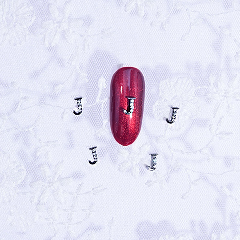 26 Letter Alloy Nail Ornament Nail Crystal