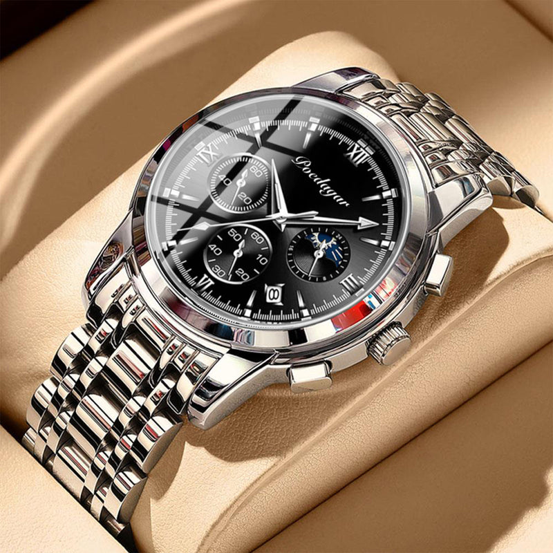 Montre multifonctionnelle pour hommes, montre-bracelet à Quartz étanche et lumineuse