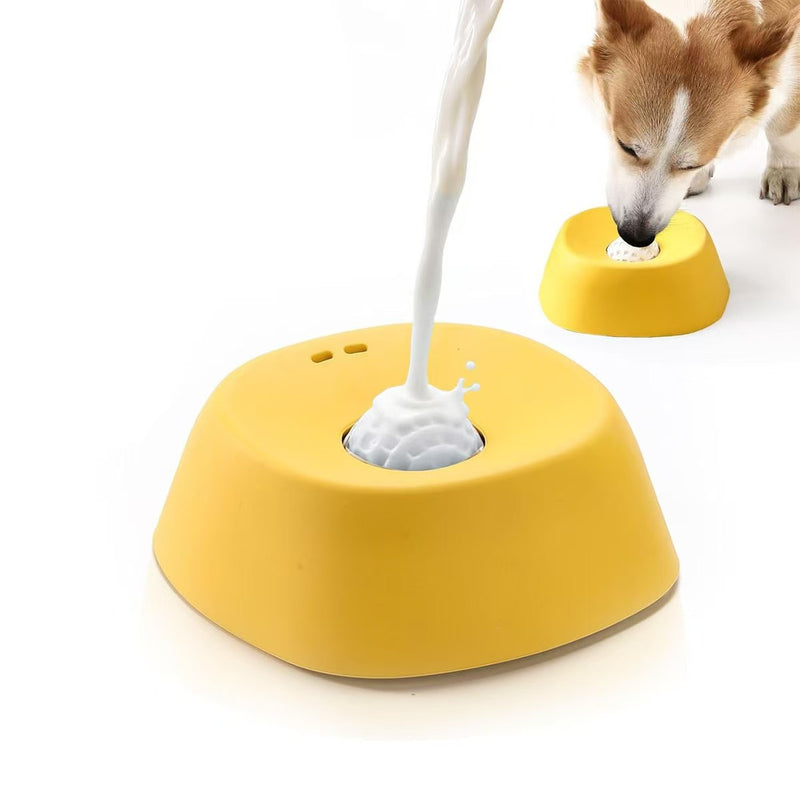 Tigela para lamber cachorro com caldo líquido antiderrapante para animais de estimação