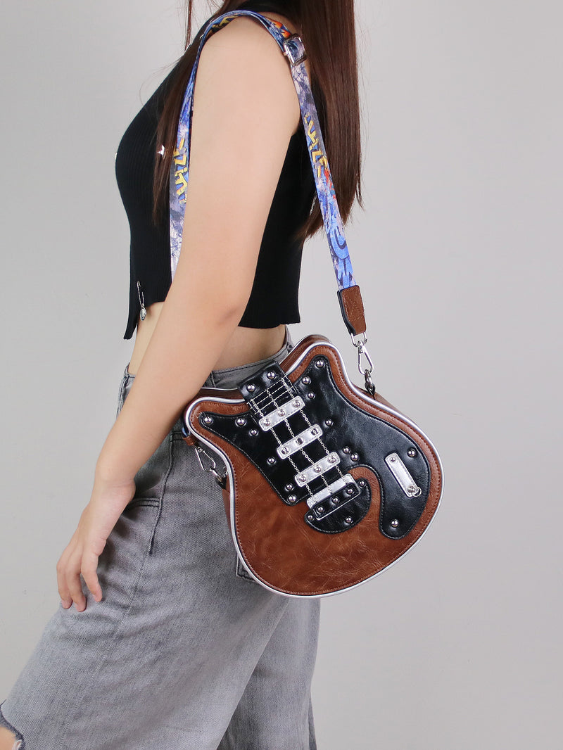 Personalisierte Fashion-Umhängetasche im Gitarren-Design für Damen