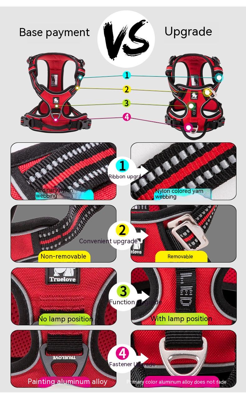 Brustgeschirr Haustierzubehör ausbruchsicheres Hundegeschirr mit Führleine