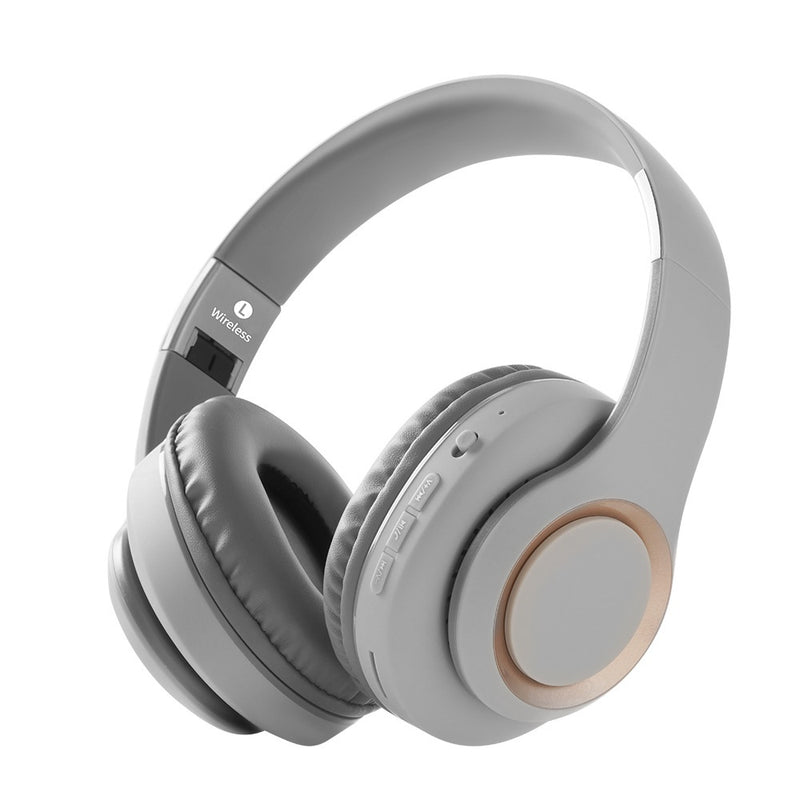 Foldable Bluetooth Headset With Large Earcups Card Slot And Long Battery Life