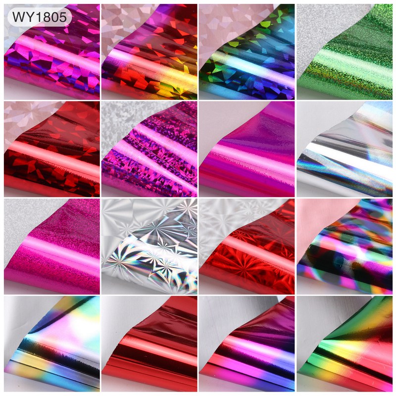 16 Stk. 20x4 cm Mix Nail Art Transferfolien-Aufkleber