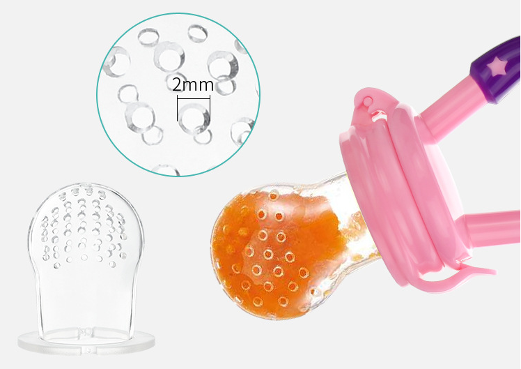 Chupeta de Silicone para Bebé, Encapsulada para Acalmar, Utensílio de Alimentação Complementar