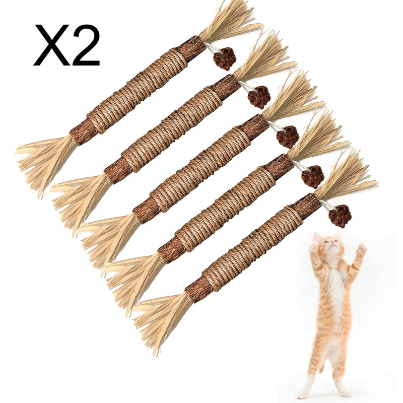 Varas de Silvervine Brinquedos de Roer para Gatos de Interior Cuidados Dentários Limpeza de Dentes, Brinquedos de Roer Naturais para Gatinhos e Gatos para a Saúde, Vara de Roer para Gatos Adequada para Todas as Raças de Gatos que Roem de Forma Agressiva