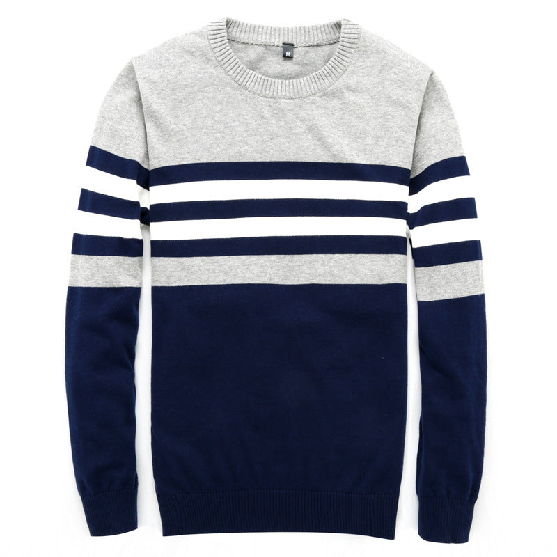 Rundhals-Pullover lässiger Basis-Pullover