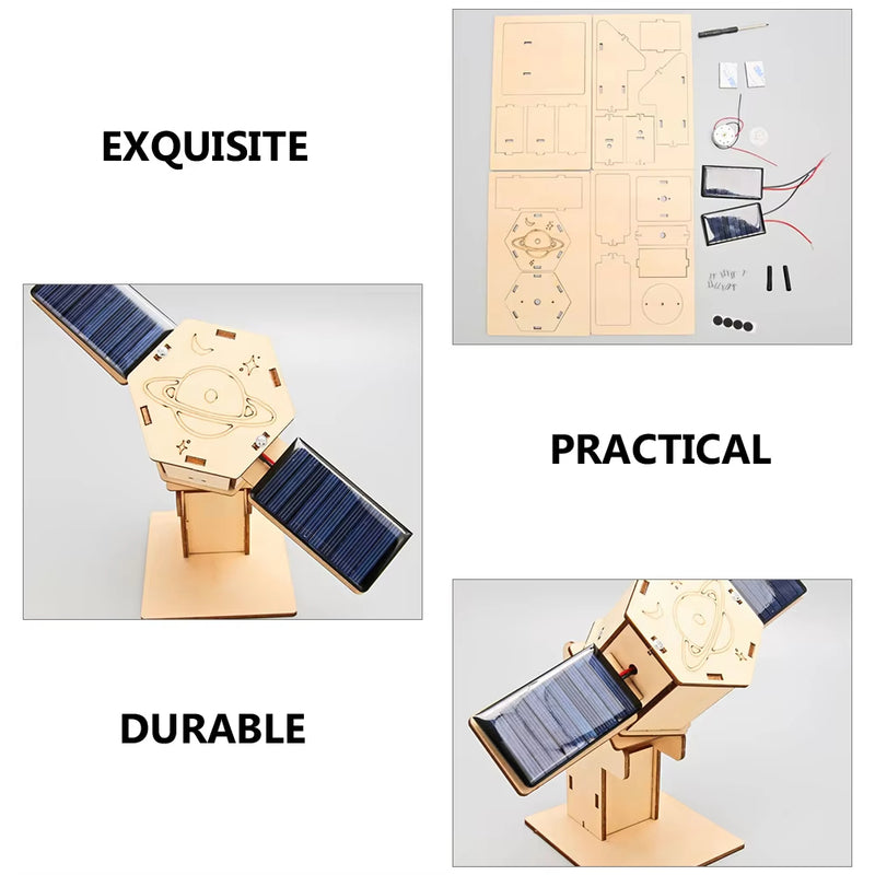 Diy Technology Small Production Stem Experimental Teaching Aids Space Model Artificial Satellite Educational Toys Solar Power Toy Kit Science