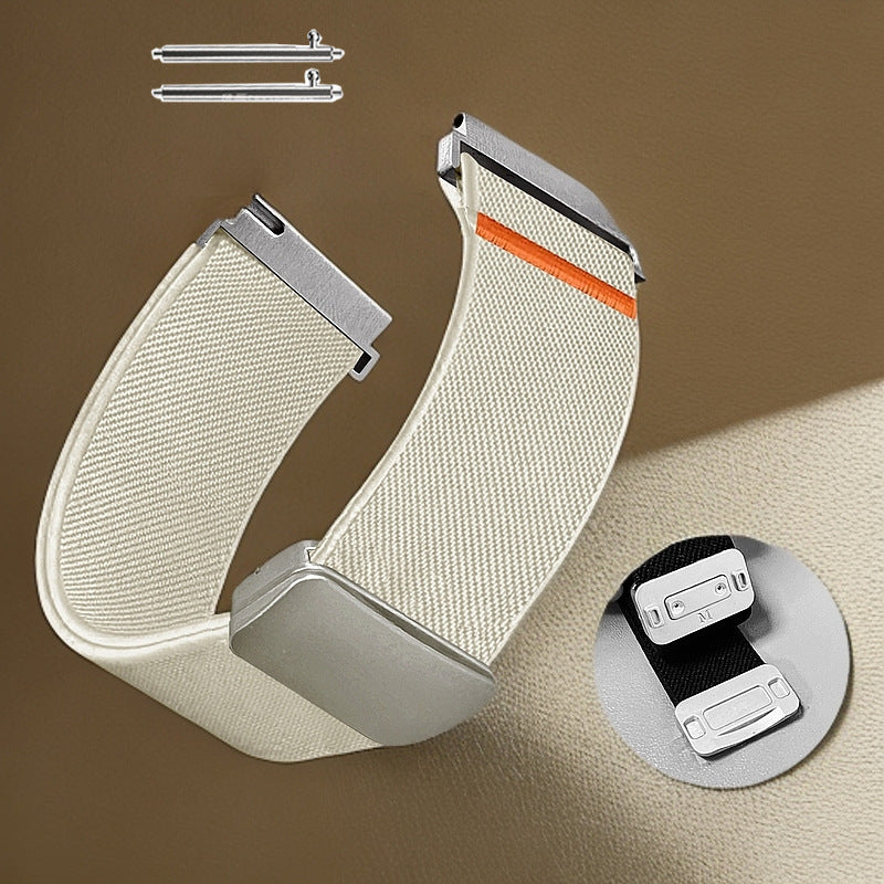 Magnetic Watch Strap For Garmin And Xiaomi Plain-weave Elastic Band