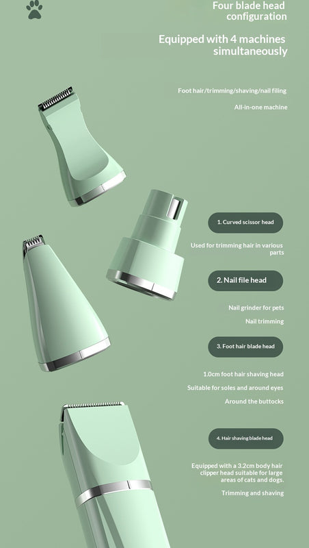 Rechargeable Portable Pet Clipper, Paw Hair Trimmer For Dogs.