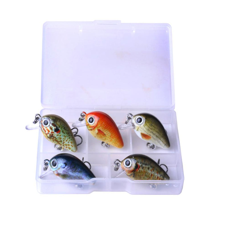 Mini-Crankbait-Angelköder 2,7 cm 1,5 g Köder-Set im Kasten