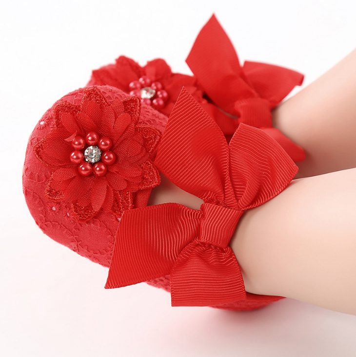 Floret lace women's baby shoes soft soled baby shoes baby shoes walking shoes princess shoes