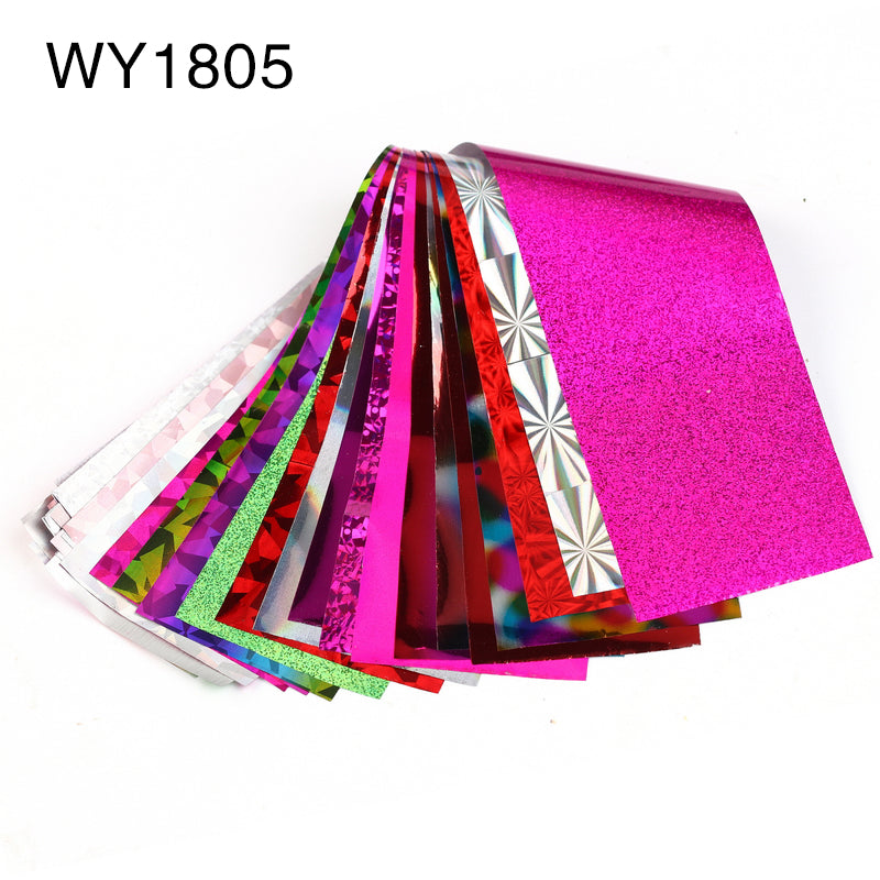 16 Stk. 20x4 cm Mix Nail Art Transferfolien-Aufkleber
