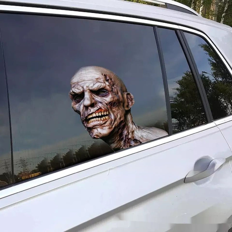 Auto-Fensteraufkleber 3D-Aufkleber Zombie-Vinylaufkleber Horror Halloween