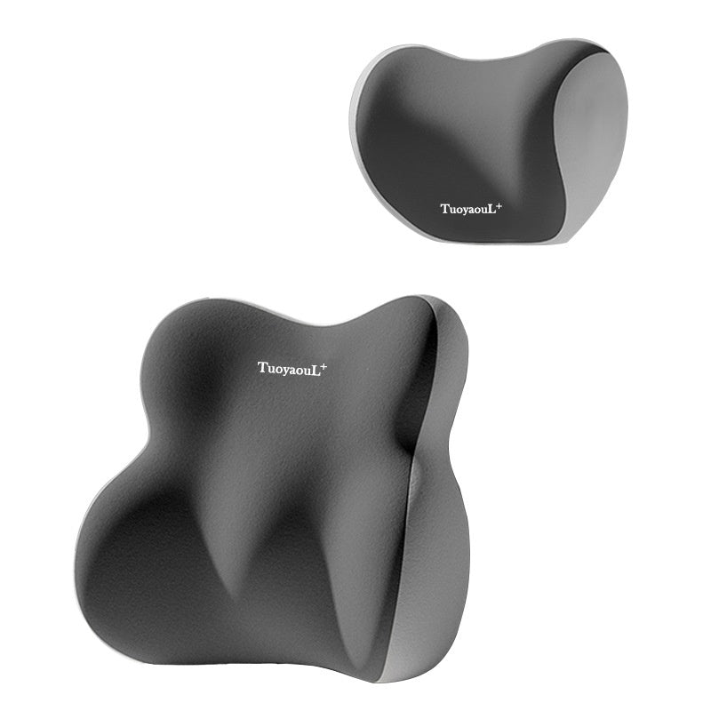 Car Headrest And Lumbar Support Set In Assorted Colors