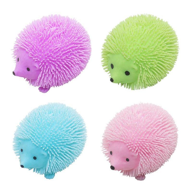 Brinquedo Anti-Stress em Forma de Ouriço Luminoso para Animais de Estimação