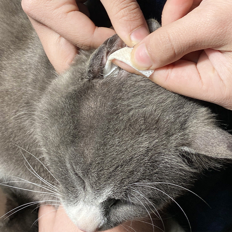 Ohrreinigungstücher für Hunde und Katzen zur Entfernung von Ohrenschmalz und Ohrenöl