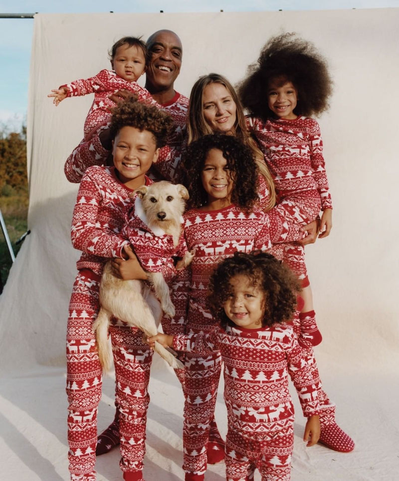 Weihnachts-Partnerlook für Eltern und Kind