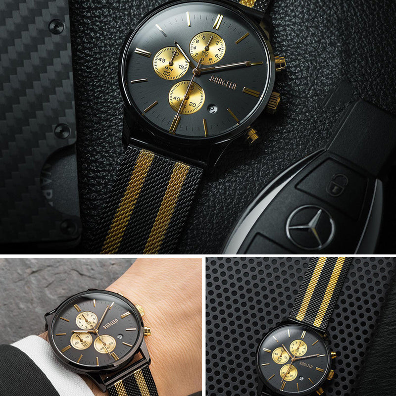 Stainless steel mesh belt quartz watch