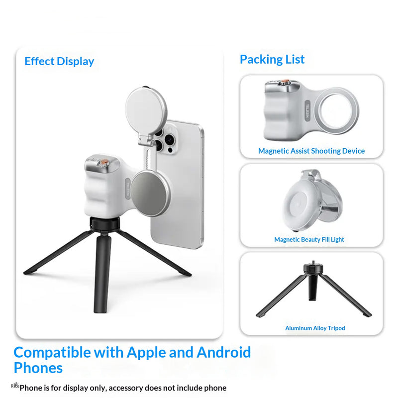 Magnetic Photography Handle Wireless Bluetooth Camera Aid