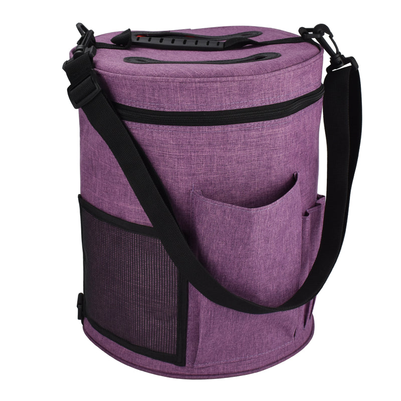 Purple Wool Storage Drum Bag