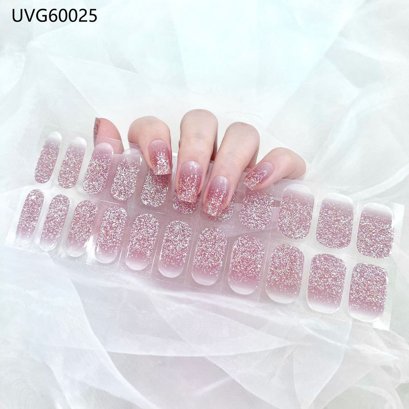 Blush Nail Stickers Uv Semi-baked Gel