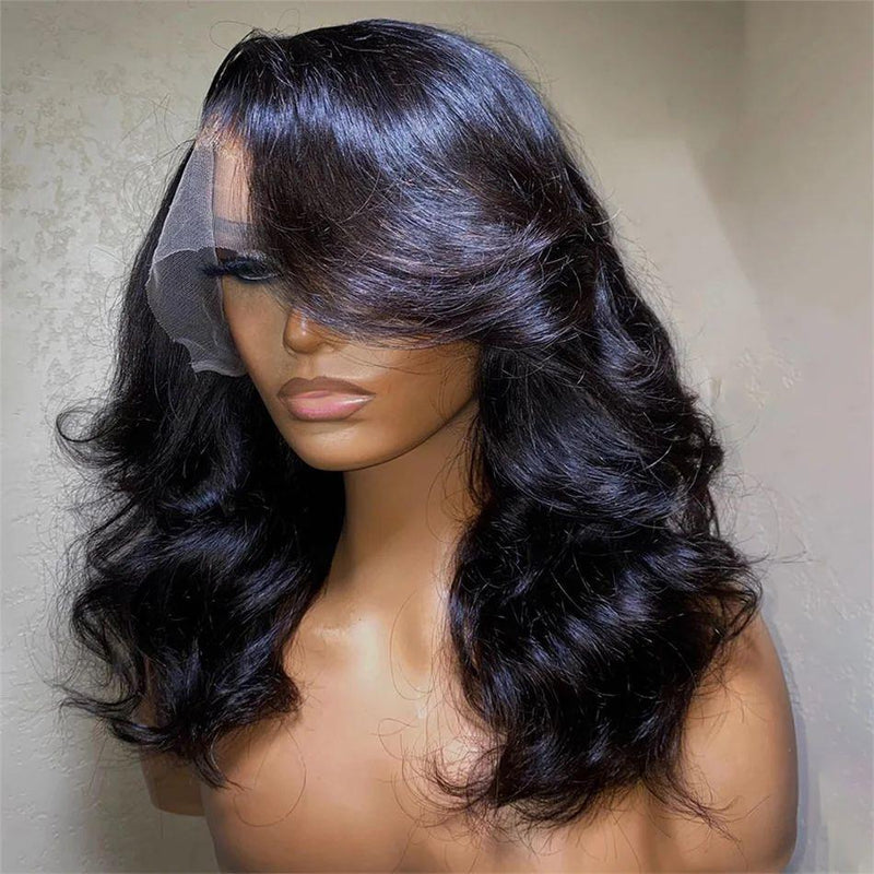 Women's Solid Color Transparent Lace Forehead Wig