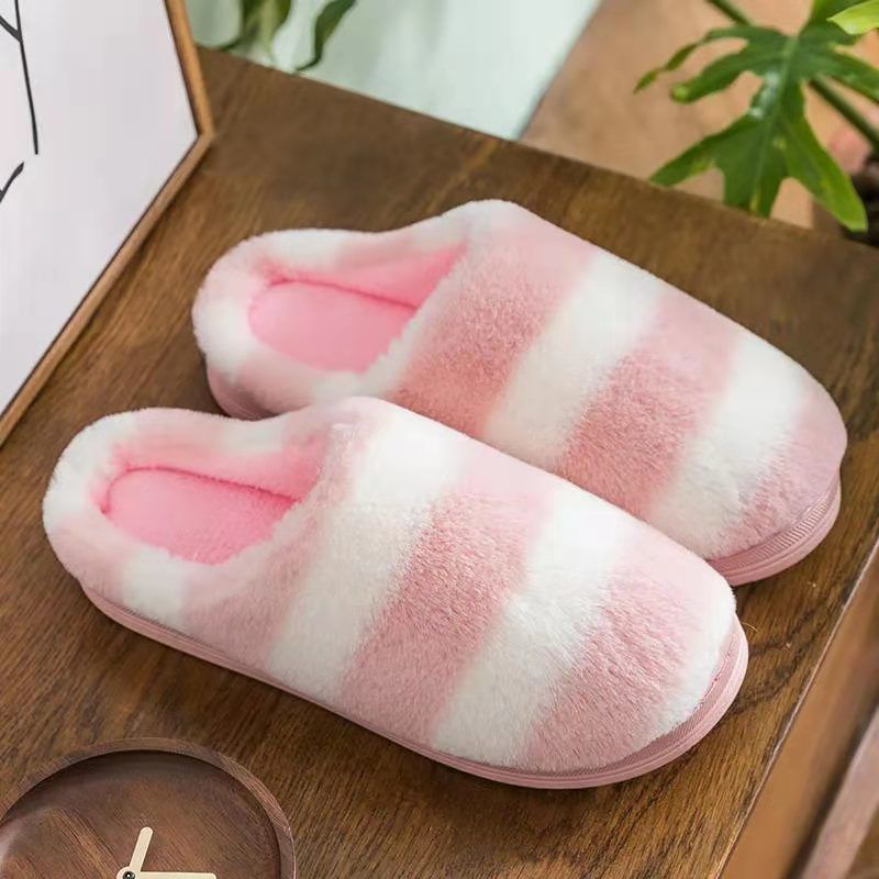 Cute Cotton Slippers With Wrapped Heels