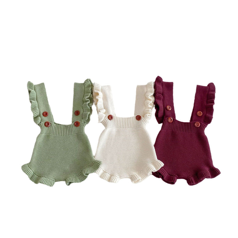 Girls' Fashion Personalized Ruffled Suspender Pants