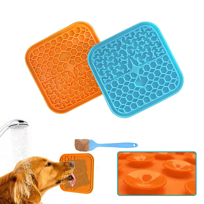 Almofada de silicone para lamber cachorro, prato de comida lenta