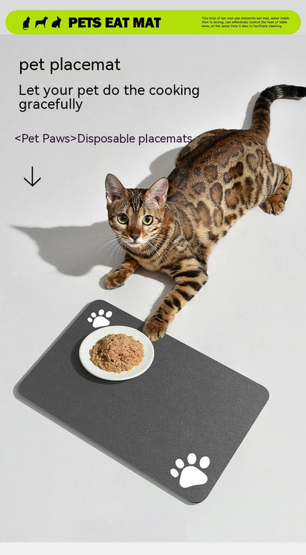 Futtermatte für Hunde und Katzen, abwaschbare und wiederverwendbare Unterlage, saugfähige und schnell trocknende Trainingsmatte für Hunde