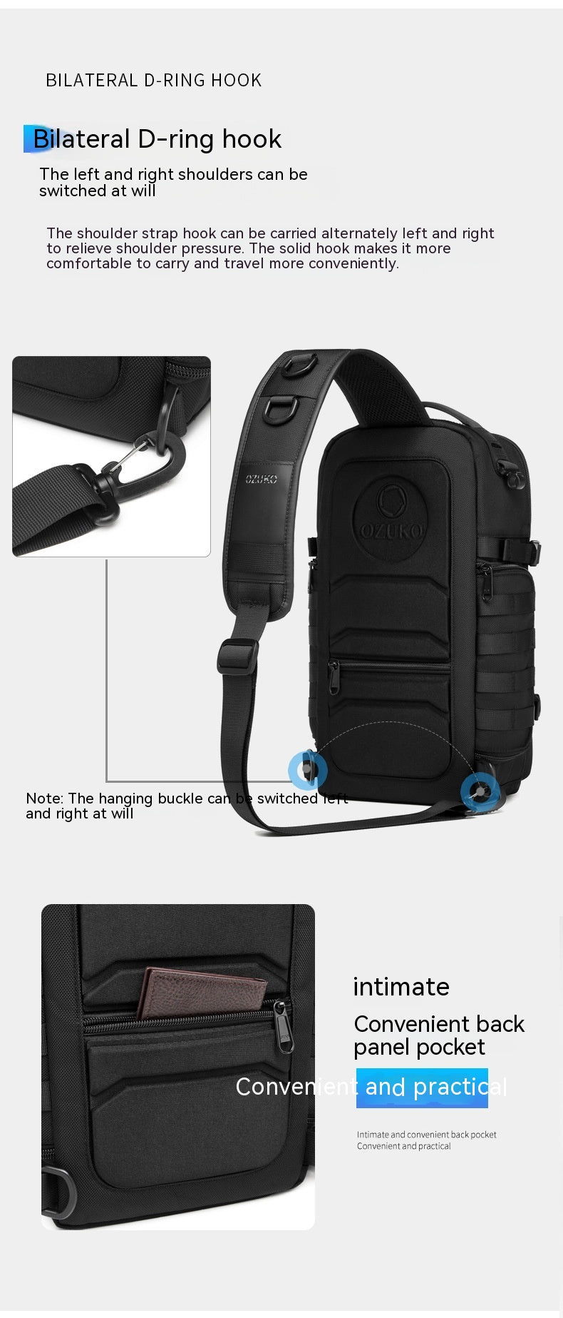 Tactical Chest Outdoor Large Capacity Sports Messenger Bag