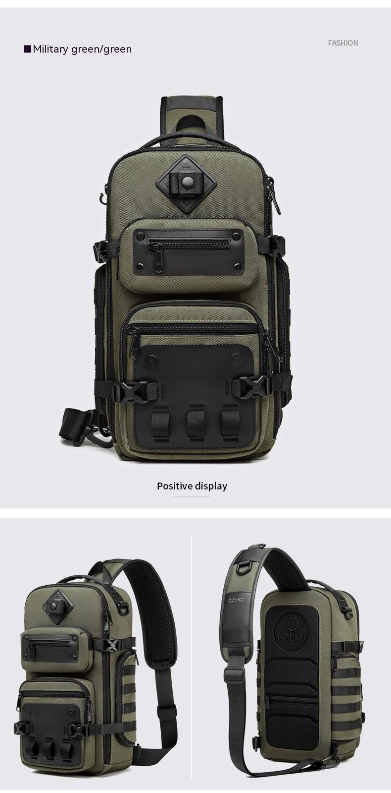 Tactical Chest Outdoor Large Capacity Sports Messenger Bag