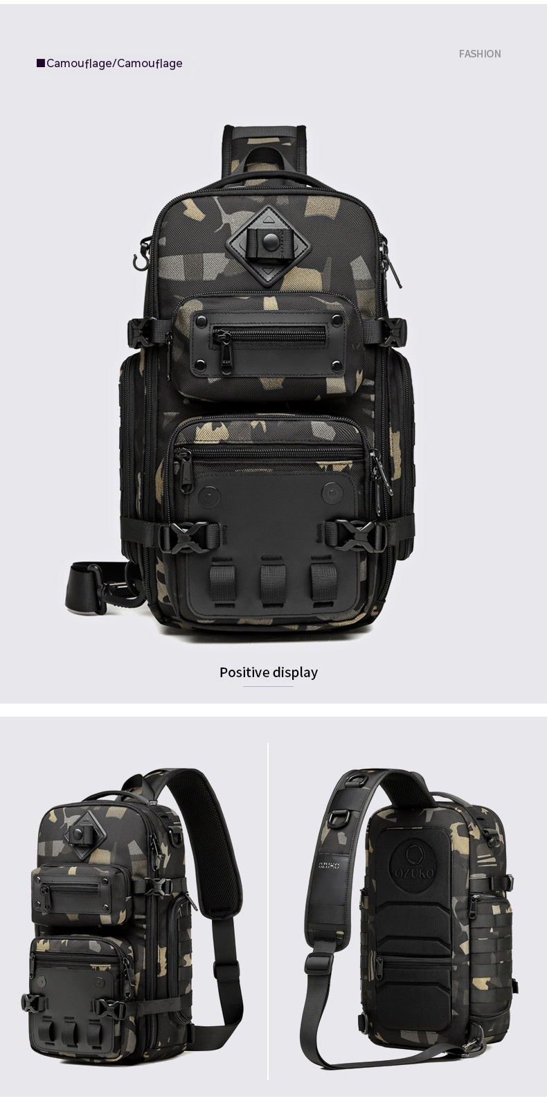 Tactical Chest Outdoor Large Capacity Sports Messenger Bag