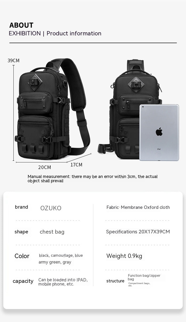 Tactical Chest Outdoor Large Capacity Sports Messenger Bag