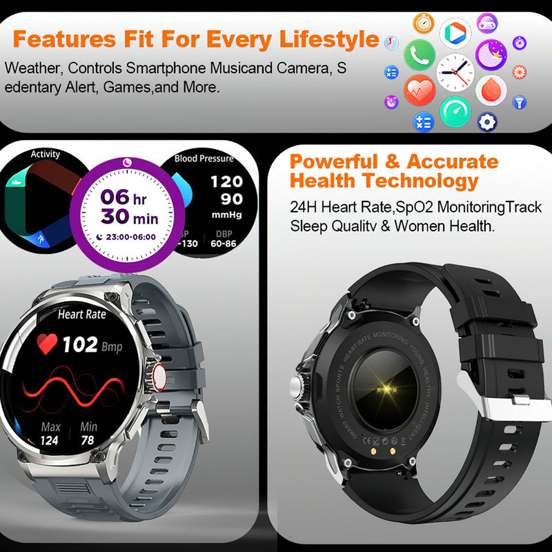 Bluetooth Calling Heart Rate Blood Oxygen Multi Sport Smart Watch