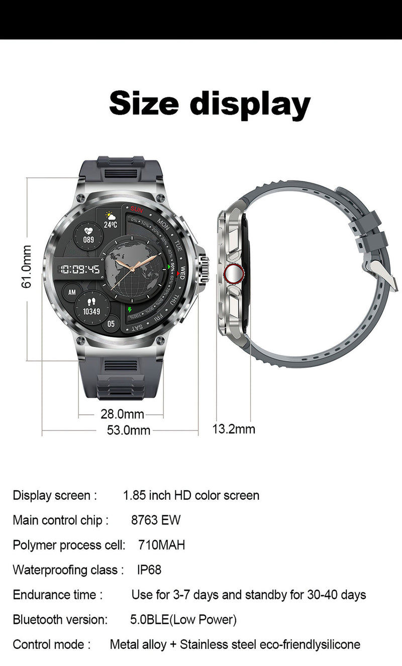 Bluetooth Calling Heart Rate Blood Oxygen Multi Sport Smart Watch