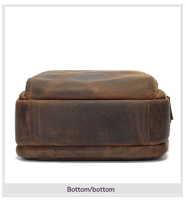Leather Large-capacity Retro Shoulder Messenger Bag