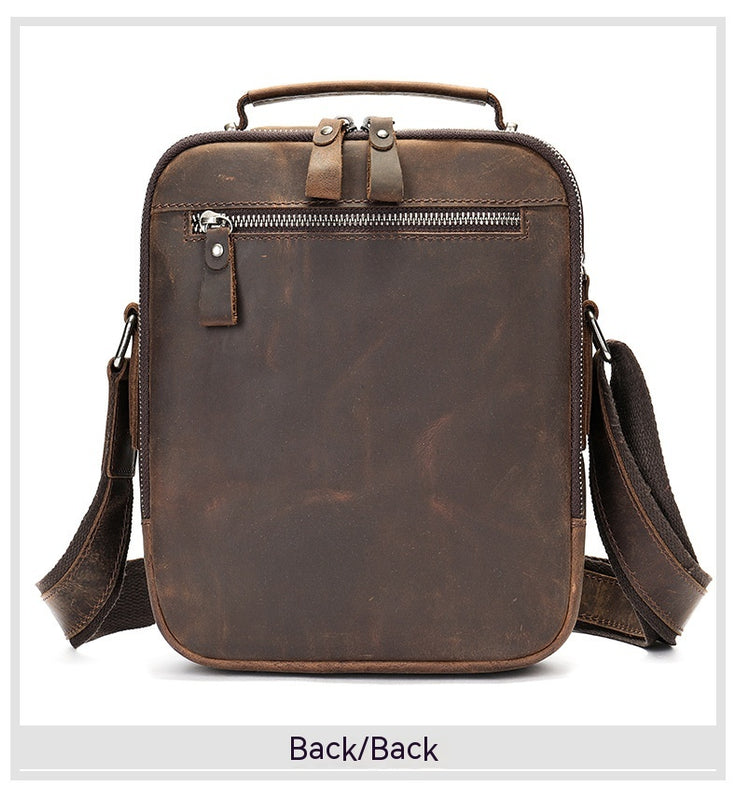 Leather Large-capacity Retro Shoulder Messenger Bag
