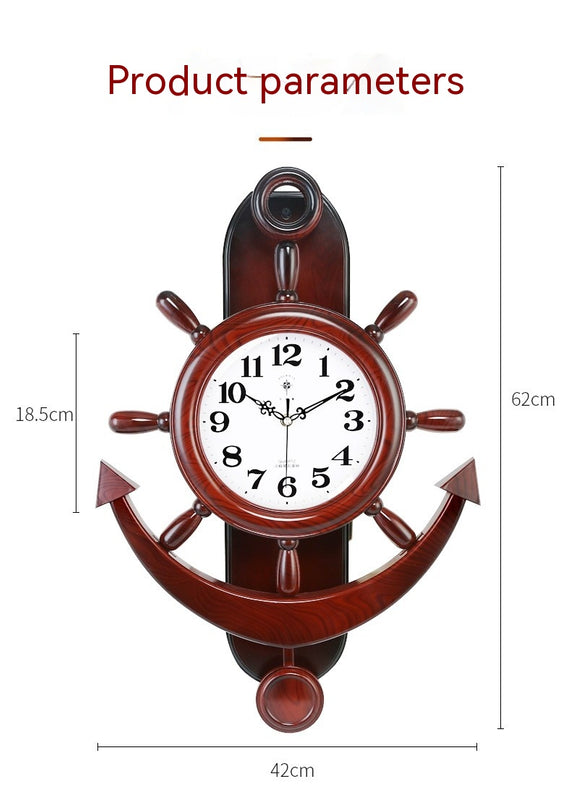Living Room Mediterranean Rudder Mute Personality Clock