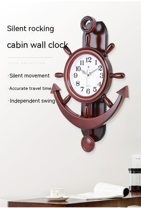 Living Room Mediterranean Rudder Mute Personality Clock