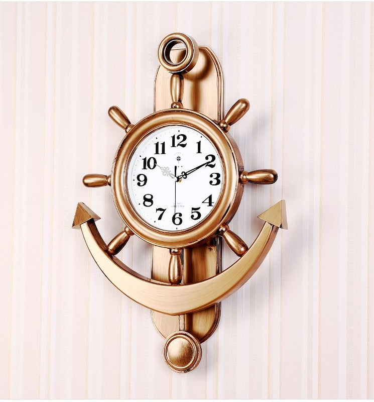 Living Room Mediterranean Rudder Mute Personality Clock