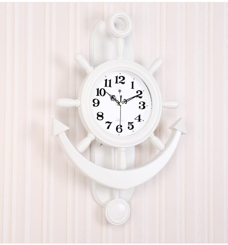 Living Room Mediterranean Rudder Mute Personality Clock